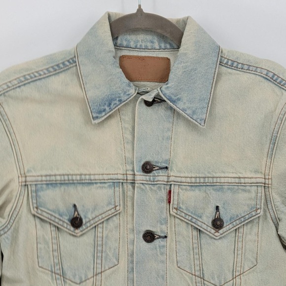Vintage 1995 Levi's 36 JDM 70505-XX Light Wash Denim Trucker Jacket Japan Made
